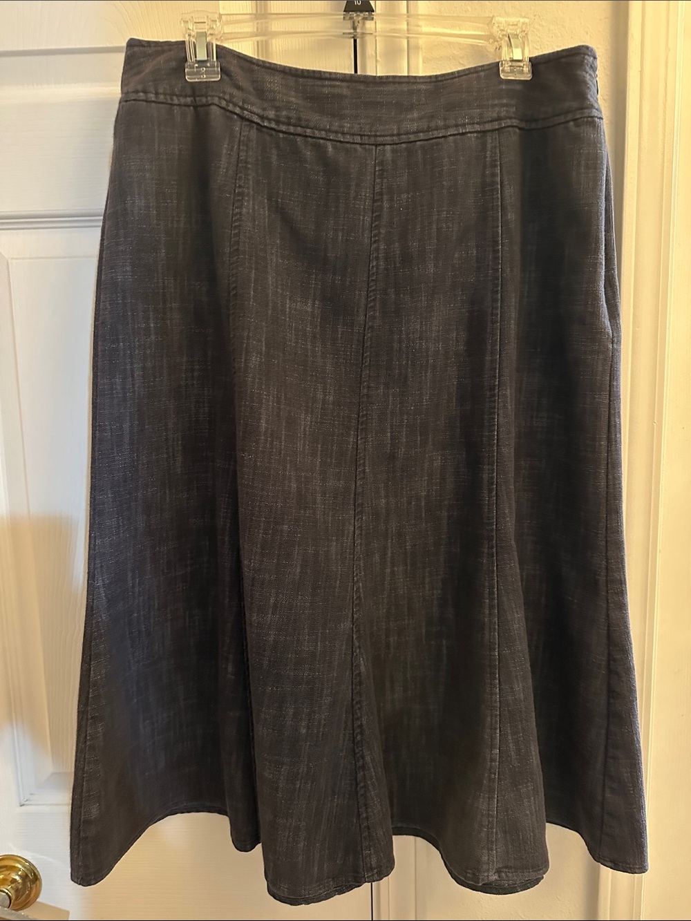 JM Collection Classic A-Line Women's Skirt in Denim Skirt Size 14